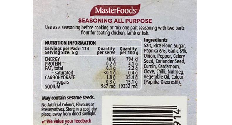 Masterfoods Seasoning All Purpose 620g-1